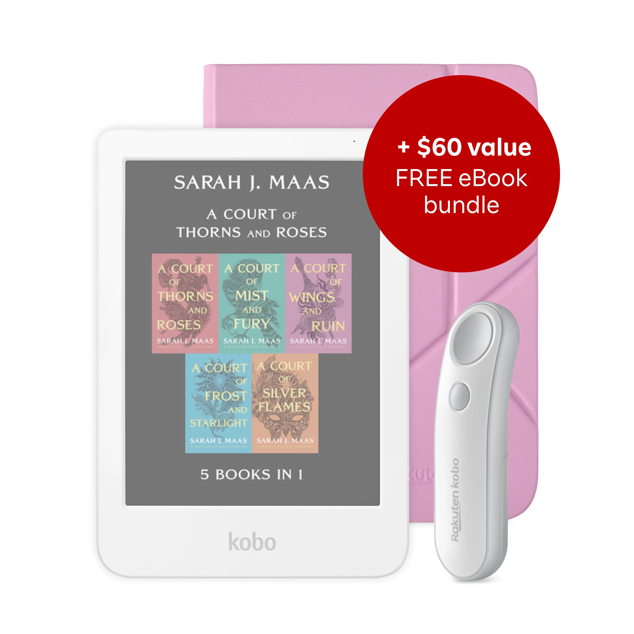 Kobo Clara Colour bundle with free ACOTAR eBooks 1–5