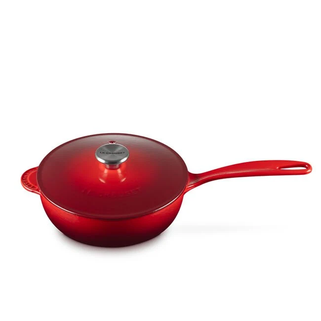Le Creuset Cast Iron 2.25 QT (2.1L) Saucier Pan — Cerise