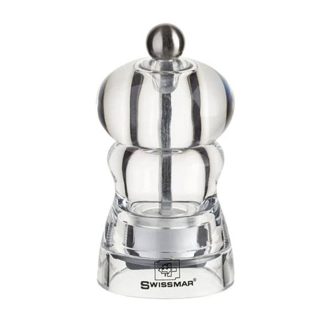 Swissmar Alice Clear Acrylic Pepper Mill - 10cm