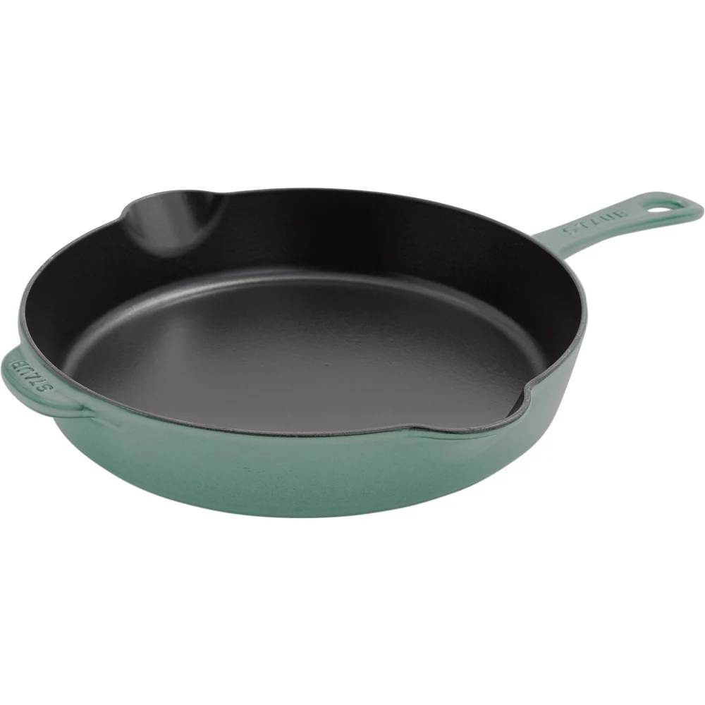 STAUB Cast Iron Traditional Deep Frypan 22 cm / 8.5 inch  - Eucalyptus
