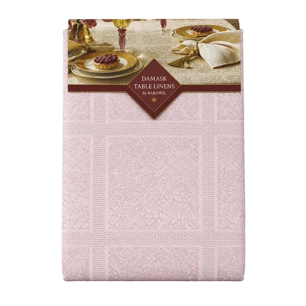 Damask Oblong Tablecloth 60" x 120" (Light Pink)