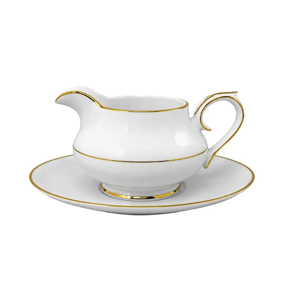 Rosedale Balmoral Gold Gravy Boat with Stand