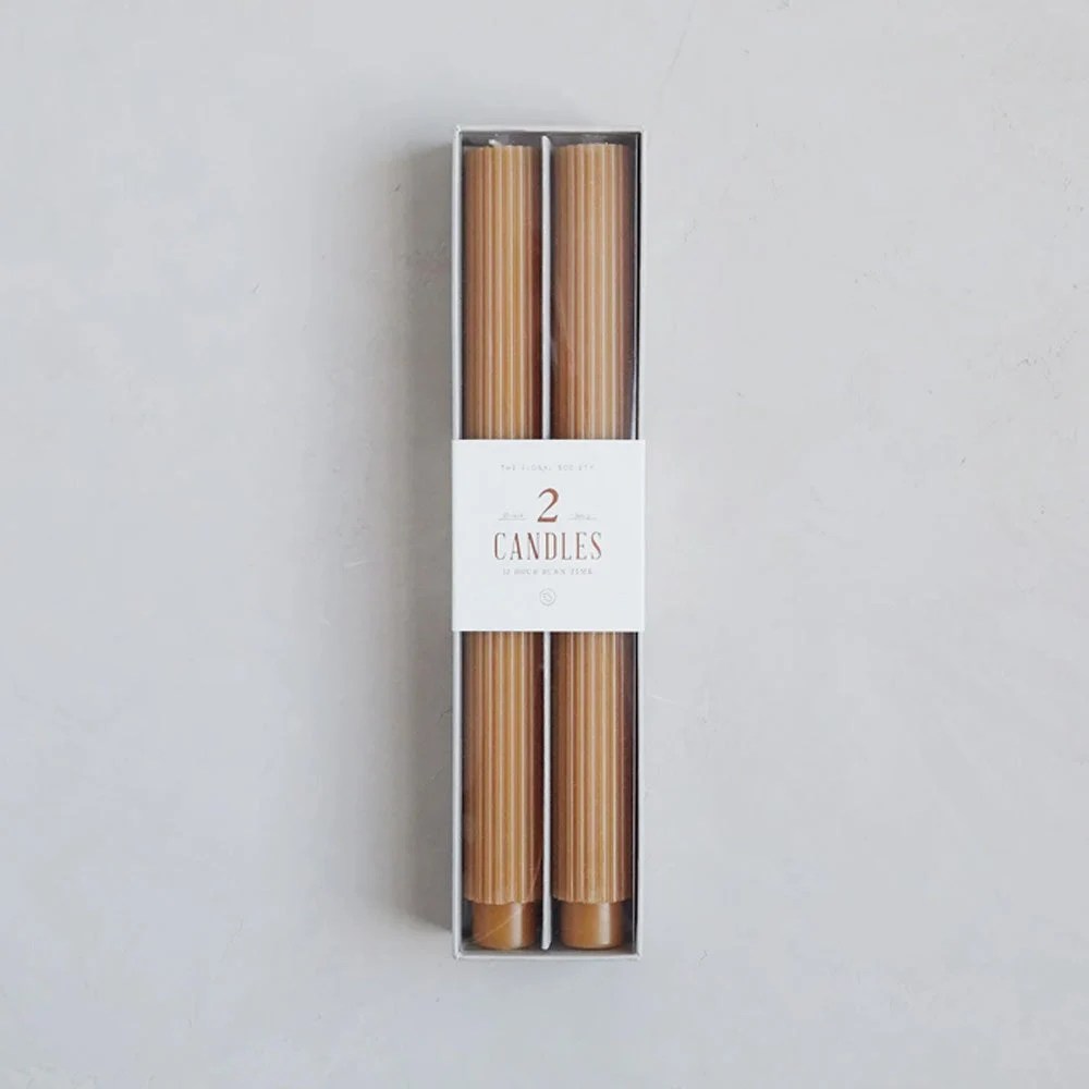 The Floral Society | Fancy Taper Candles 10" - Set of 2 — Miel