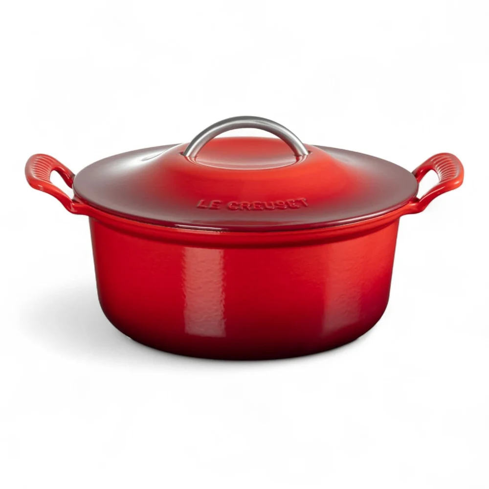 Le Creuset Cast Iron Modern Heritage 4.6L Round Dutch Oven — Cerise