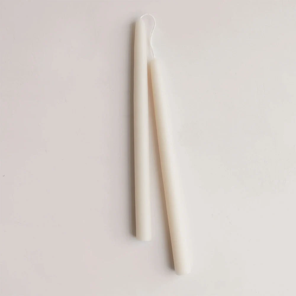The Floral Society | Beeswax Taper Candle — Salt / 12"