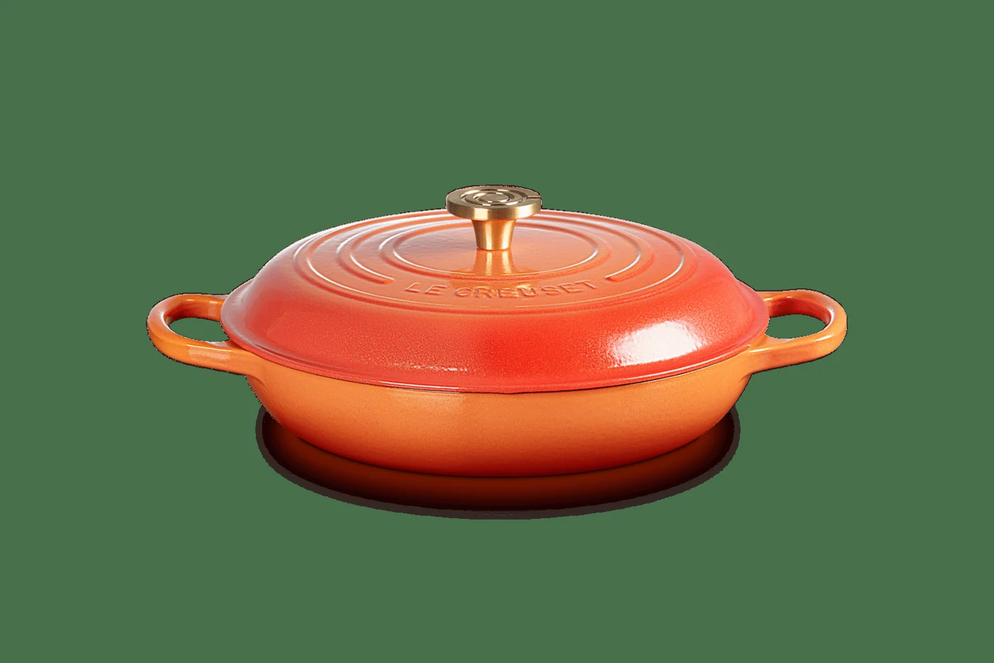 Le Creuset Cast Iron Flamme Dorée Shallow Braiser