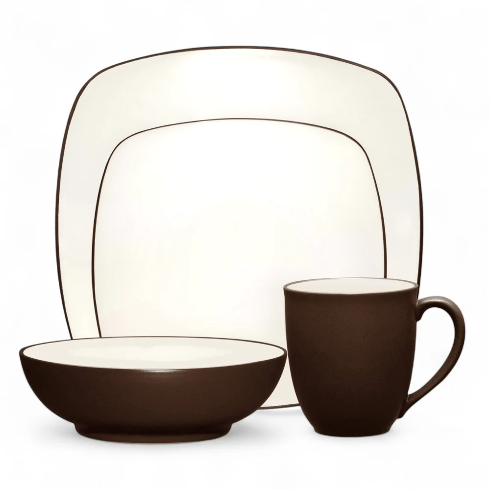 Noritake Square Colorwave Chocolate - 4 Piece Place Setting