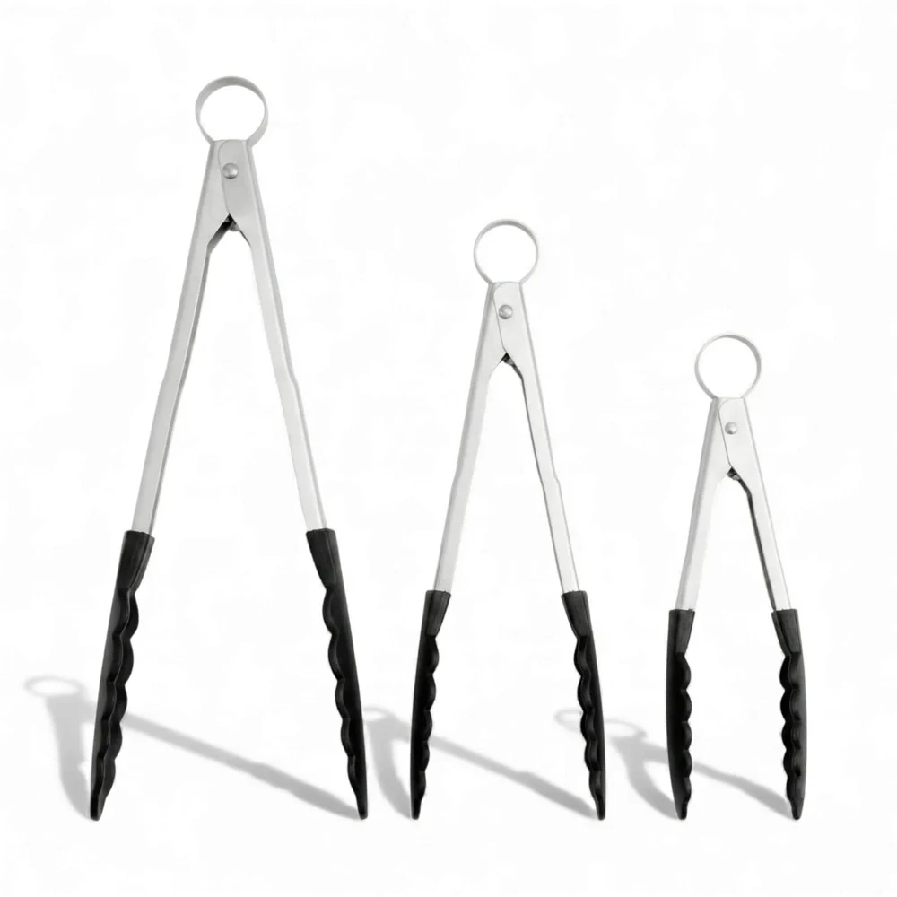 Cuisipro Nonstick Nylon Locking Tongs - Set of 3