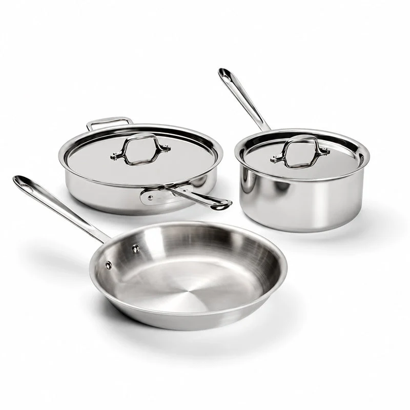 All- Clad Stainless Steel Cookware - Set of 5