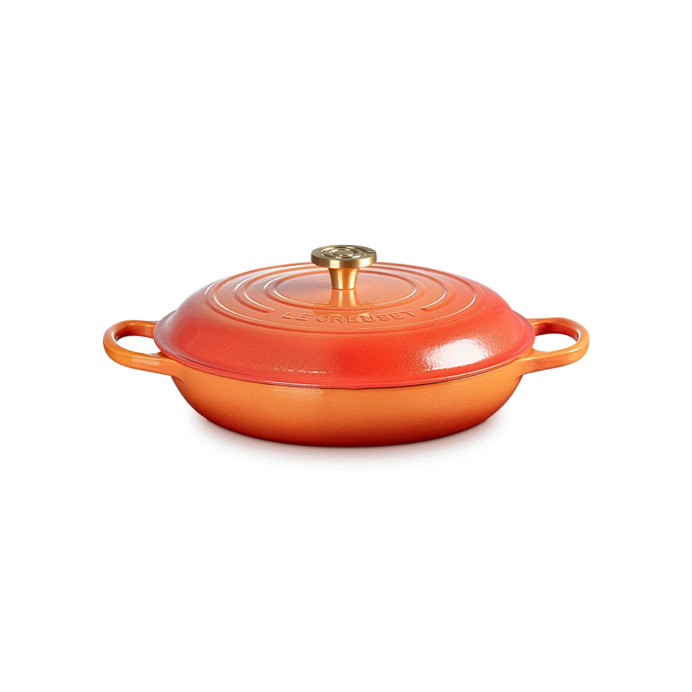 Le Creuset 3.5L Flamme Dorée Shallow Braiser (30 cm)