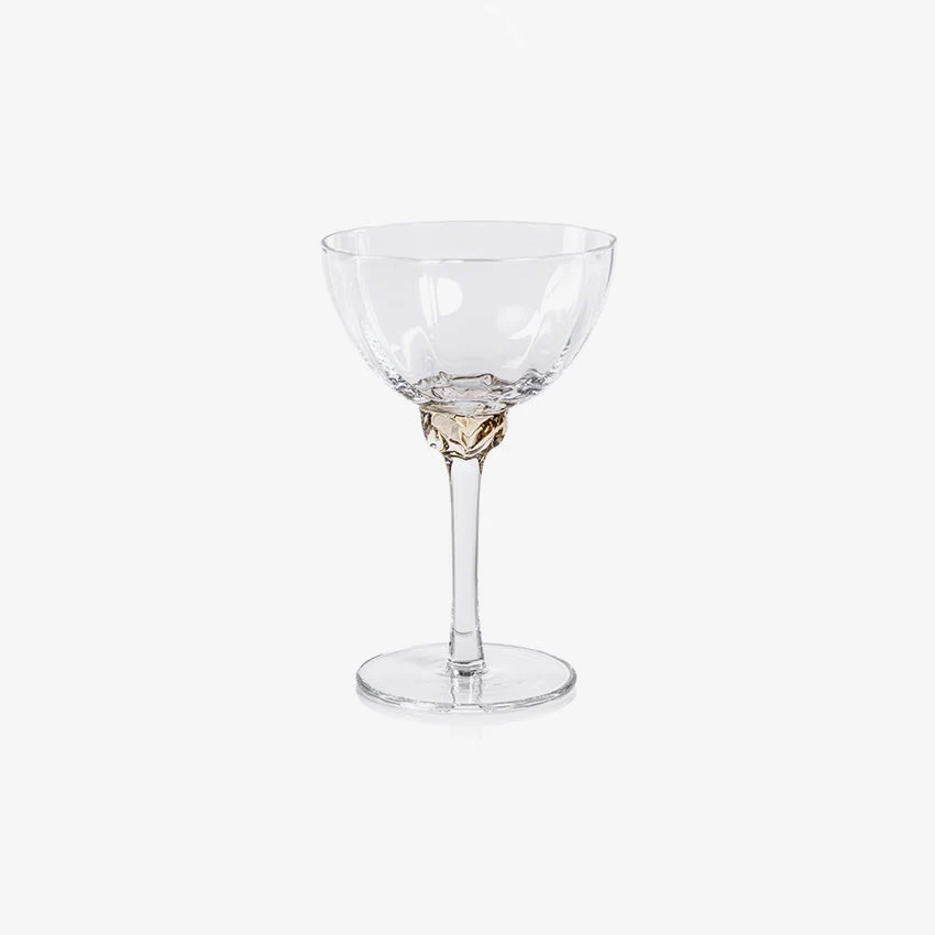 Zodax | Colette Optic Glassware - Martini/Cocktail Glass — Light Amber