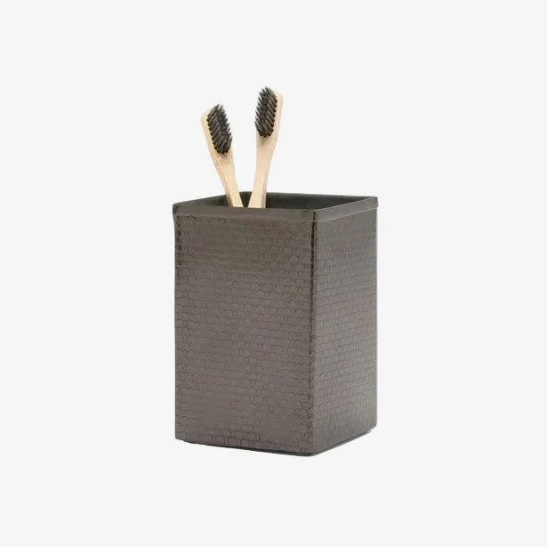 Pigeon & Poodle | Ingram Brush Holder - Black Nickel