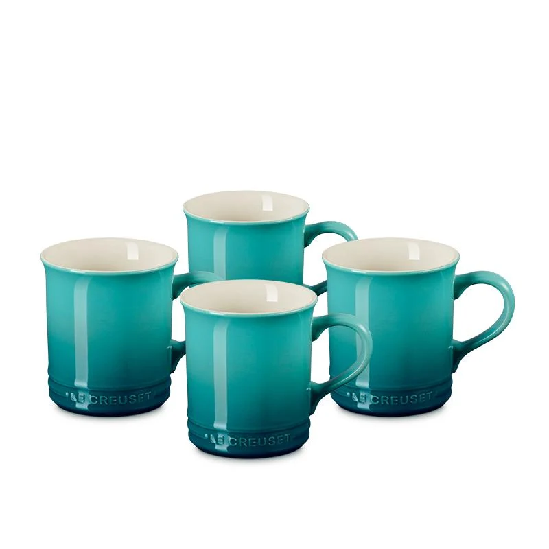 Le Creuset Classic Mugs Bleu Riviera 400 mL (Set of 4)