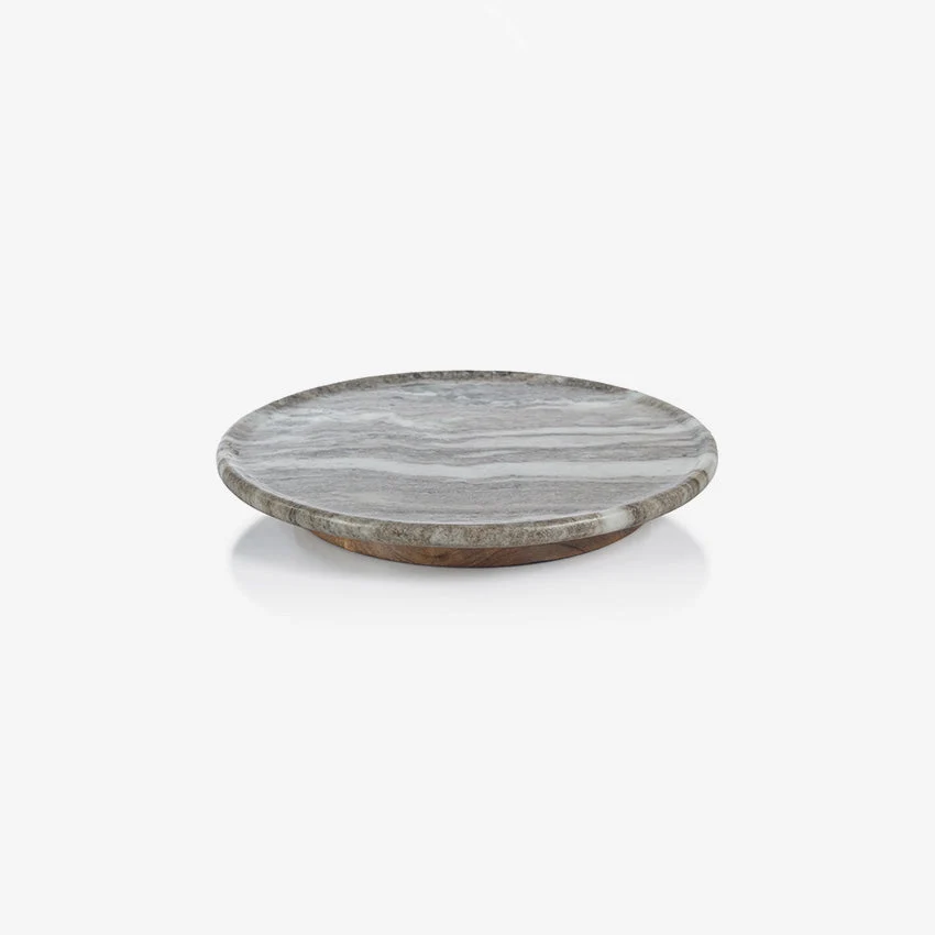 Zodax | Crema Marfil Marble Lazy Susan — Small