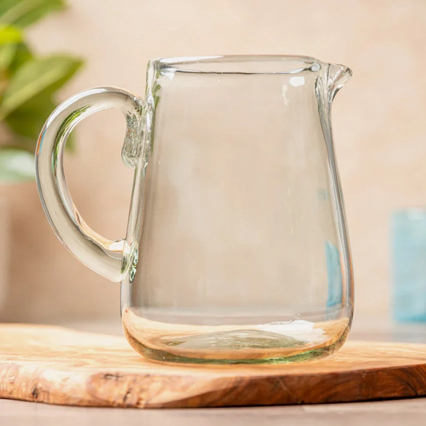 Verve Culture | Handblown Glass Pitcher — Clear
