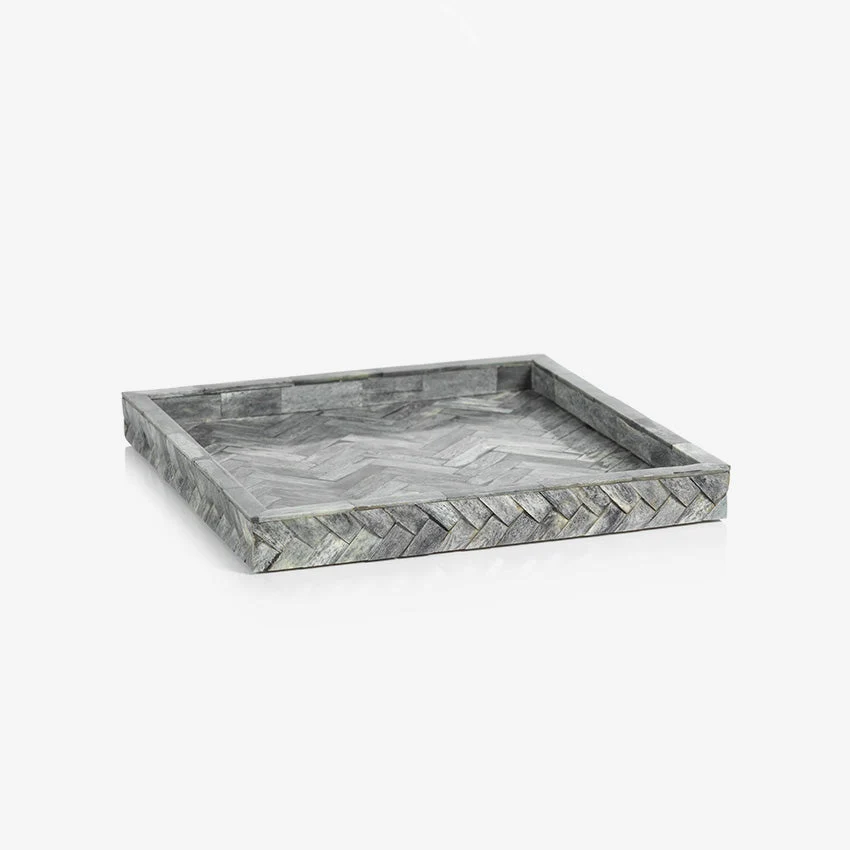 Zodax | Mayfair Woven Bone Tray — Square