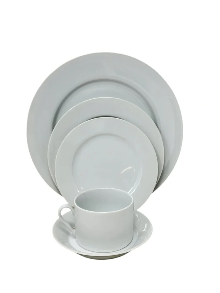 Fitz and Floyd White Shoulders - 5 Piece Place Setting