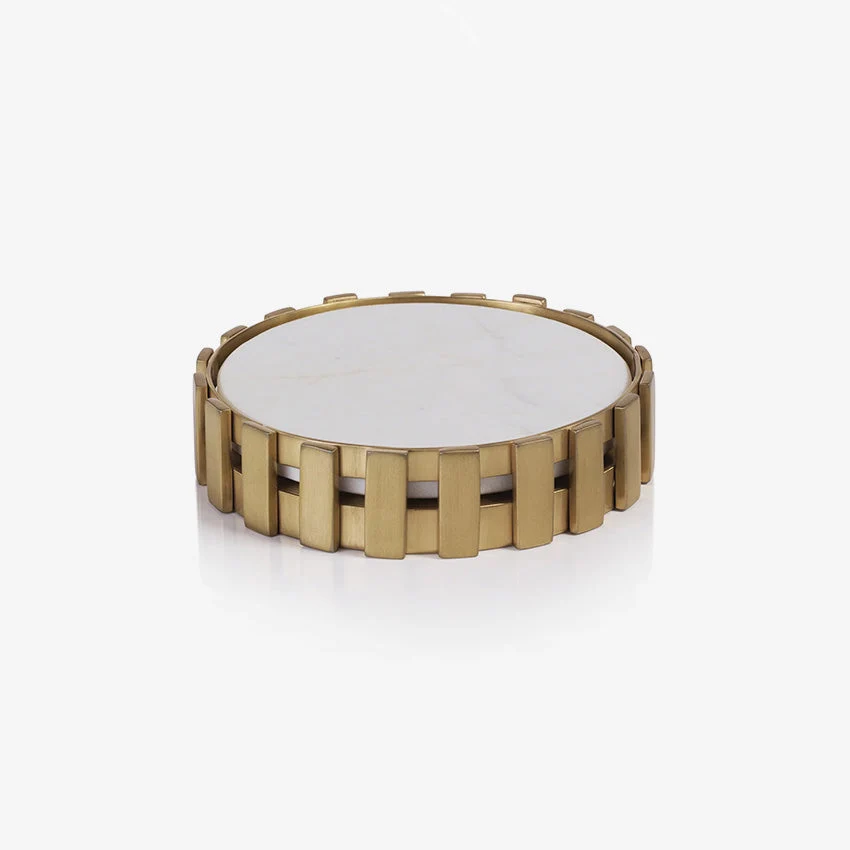 Zodax | Forge Metal and Marble Wine Bottle Coaster