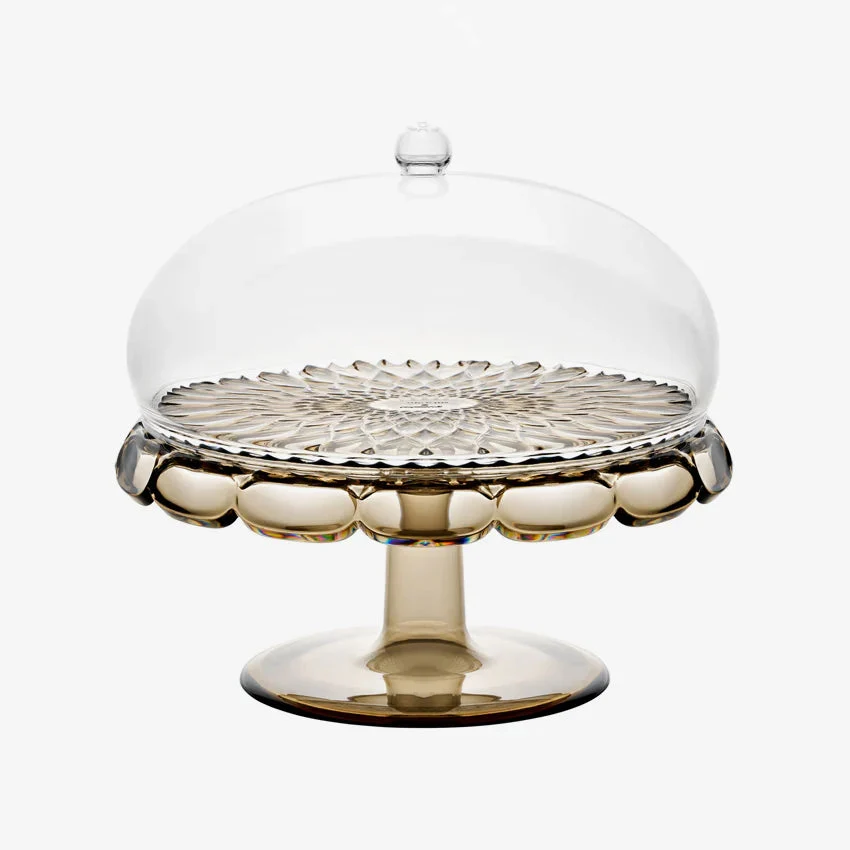 Guzzini Vanity Cake Stand with Dome Smoke – Made in Italy
