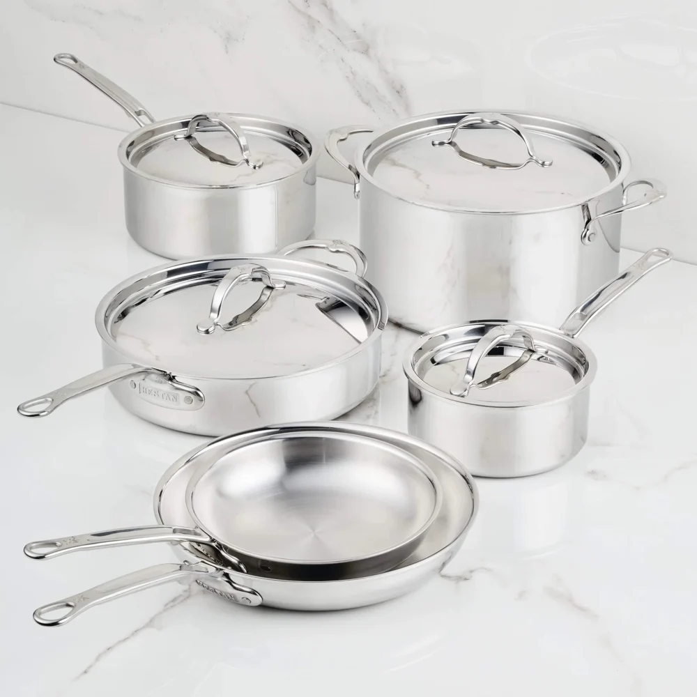 Hestan ProBond Luxe 10-Piece Clad Stainless Steel Cookware Set - Made in Italy - 31768
