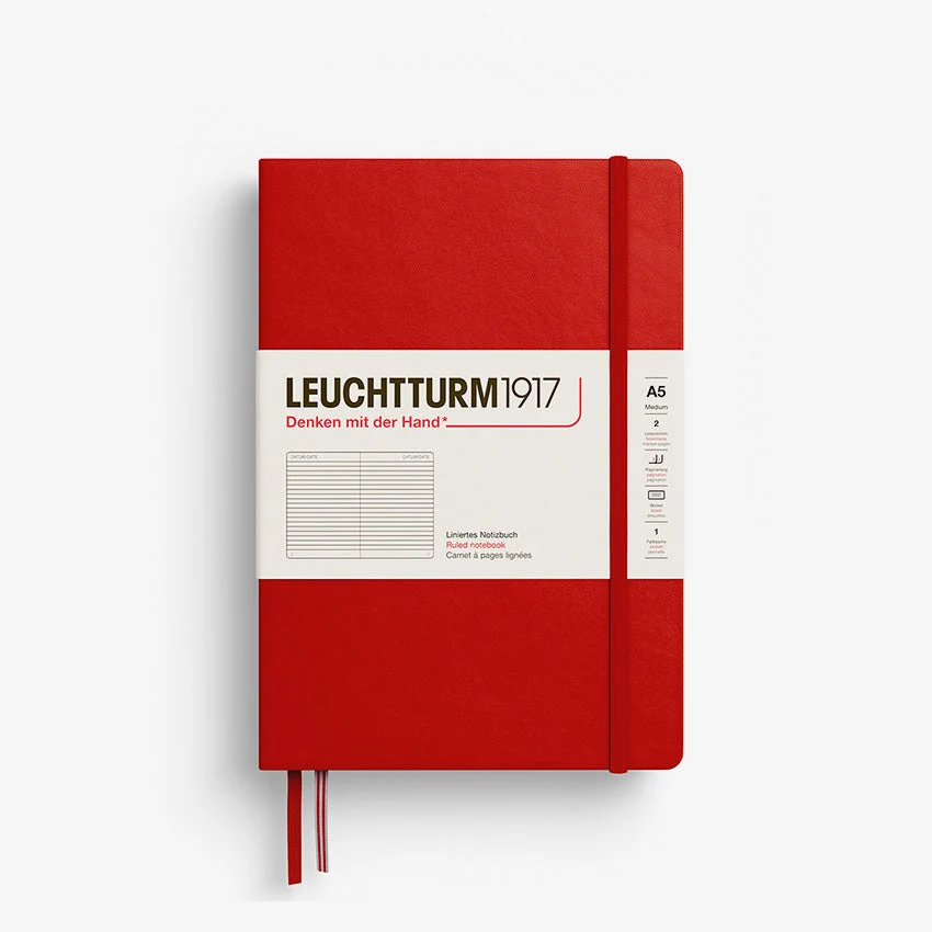 Leuchtturm 1917 | Classic Notebooks - Hardcover — Cherry / A5 / Ruled