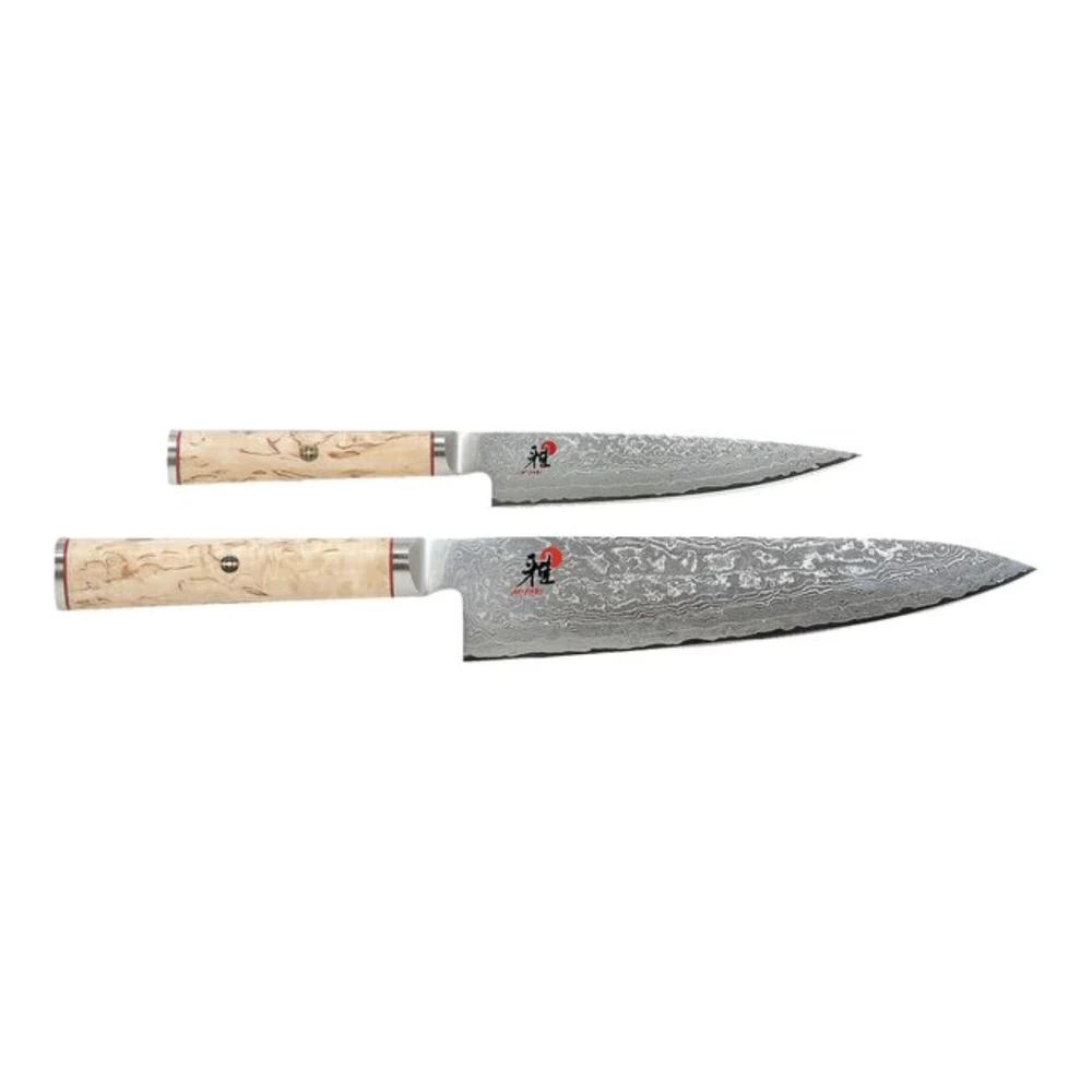 Miyabi Birchwood 5000MCD 2-Piece Set 8" Chef's Knife, 5" Paring Knife 34370-001 - Made in Japan