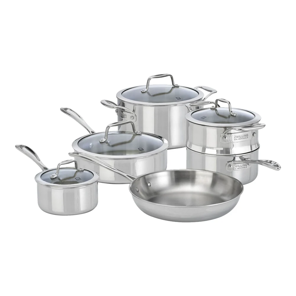 Zwilling Vista Clad 10 Piece 18/10 Stainless Steel Cookware Set - 65020-000 - CLEARANCE