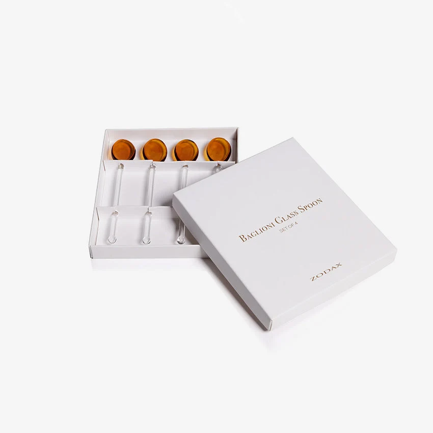 Zodax | Baglioni Glass Spoon - Set of 4 — Amber