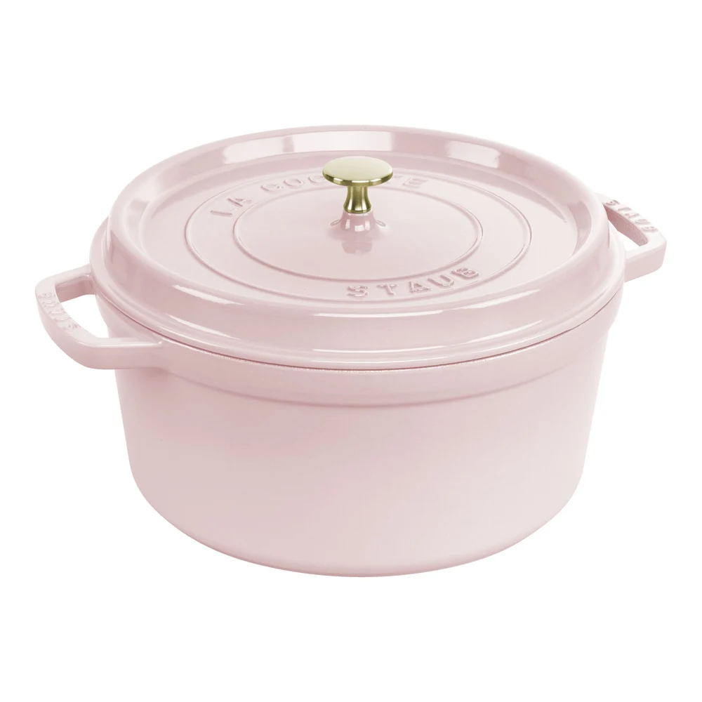 STAUB La Cocotte 6.75 L Cast Iron Round Cocotte - Sorbet Rose