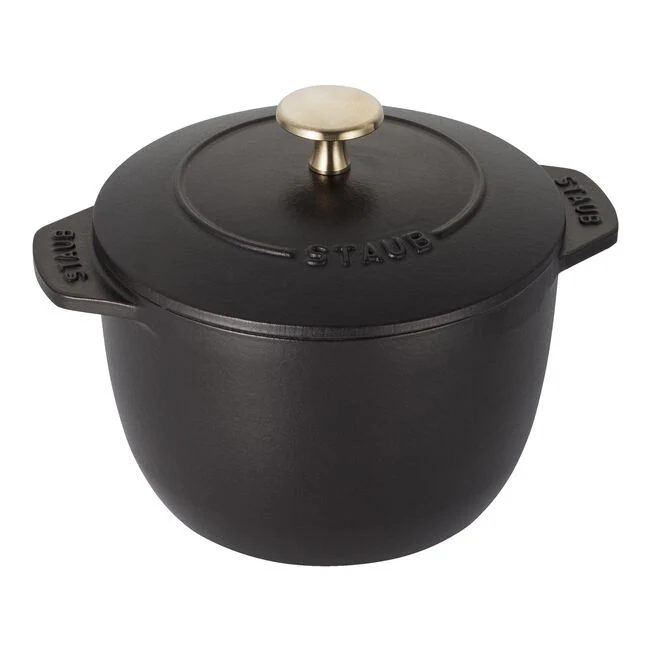 Staub Cast Iron Round Rice Cocotte 1.75L - Black