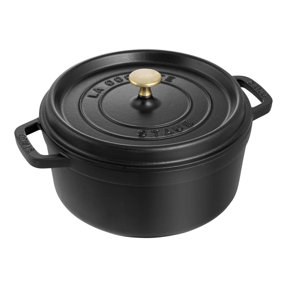 STAUB La Cocotte 2.5 L Cast Iron Round Cocotte, Black